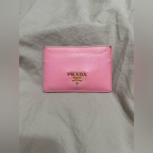 Prada Saffiano Leather Card Holder Wallet